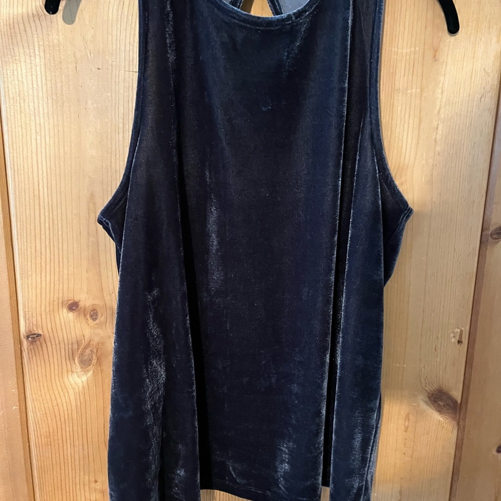 Banana Republic Velvet Tank Top - Dark Blue